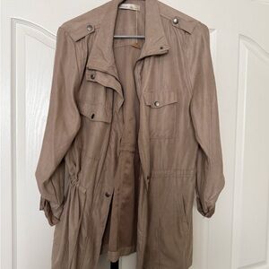 Taupe Utility Anorak Jacket by Be Cool - Medium